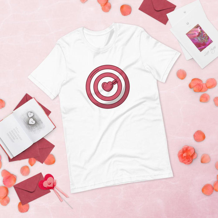 Valentine's Day Heart in Target Unisex T-Shirt - Billyforce Shop