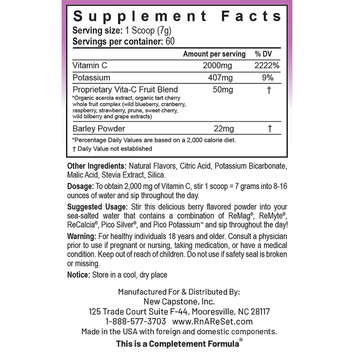 Vitamin C ReSet (14.81 oz) by RnA ReSet Pro