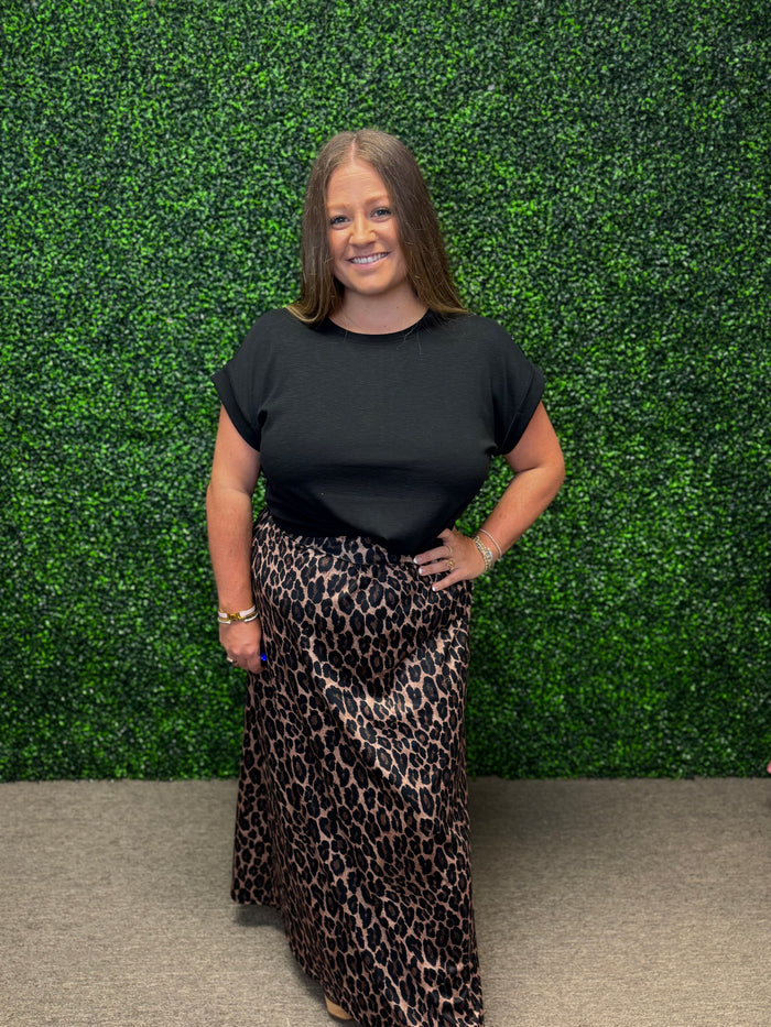 Wild Side Leopard Print Maxi Skirt