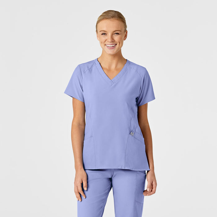 WonderWink W123 Stylized V-Neck Scrub Top