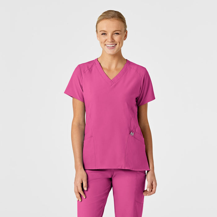 WonderWink W123 Stylized V-Neck Scrub Top