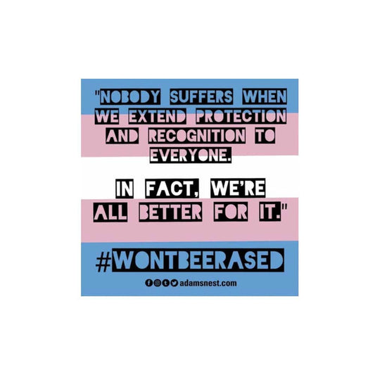 #wontbeerased sticker supporting the trevor project